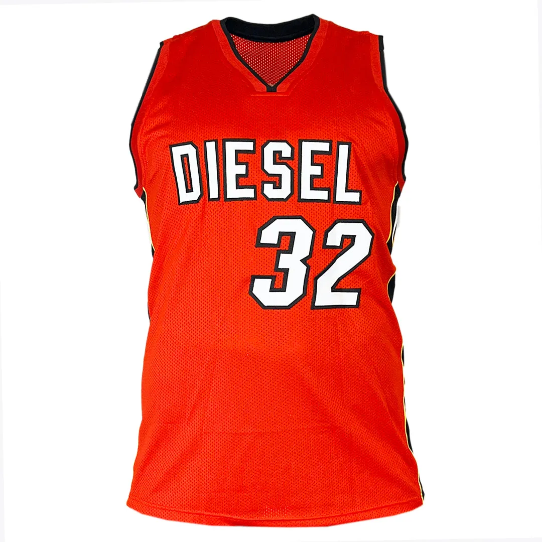 Shaquille O'Neal Signed Miami Red Diesel Basketball Jersey (Beckett)