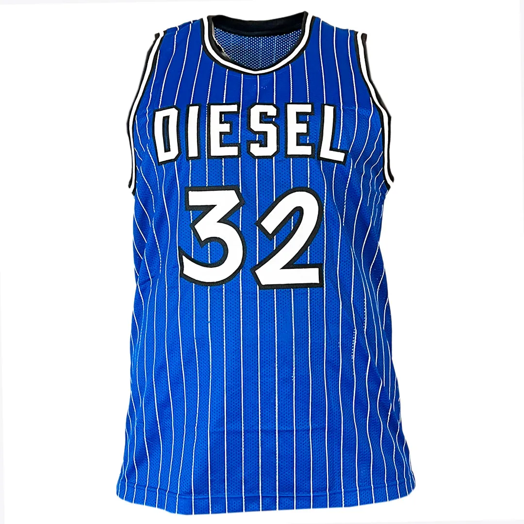 Shaquille O'Neal Signed Orlando Blue Pinstripe Diesel Basketball Jersey (Beckett)