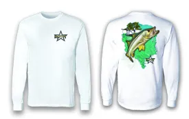 Snook Leap - Long Sleeve Polyester Fishing Shirt