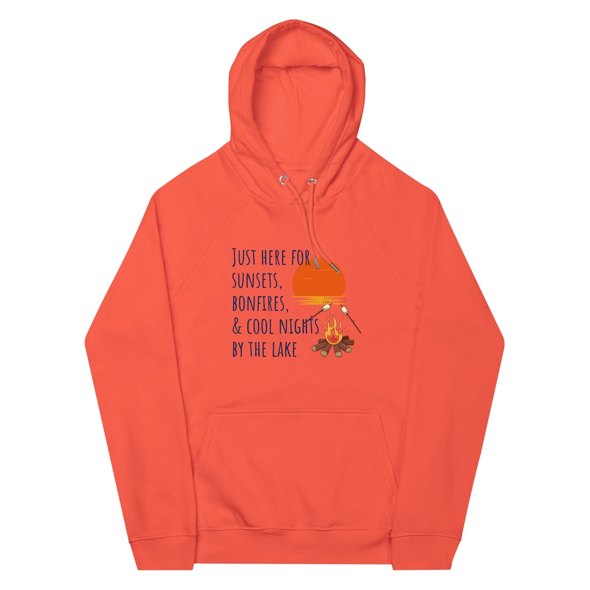 Sunsets & Bonfires Fall Raglan Lake Hoodie