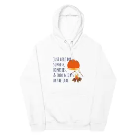 Sunsets & Bonfires Fall Raglan Lake Hoodie