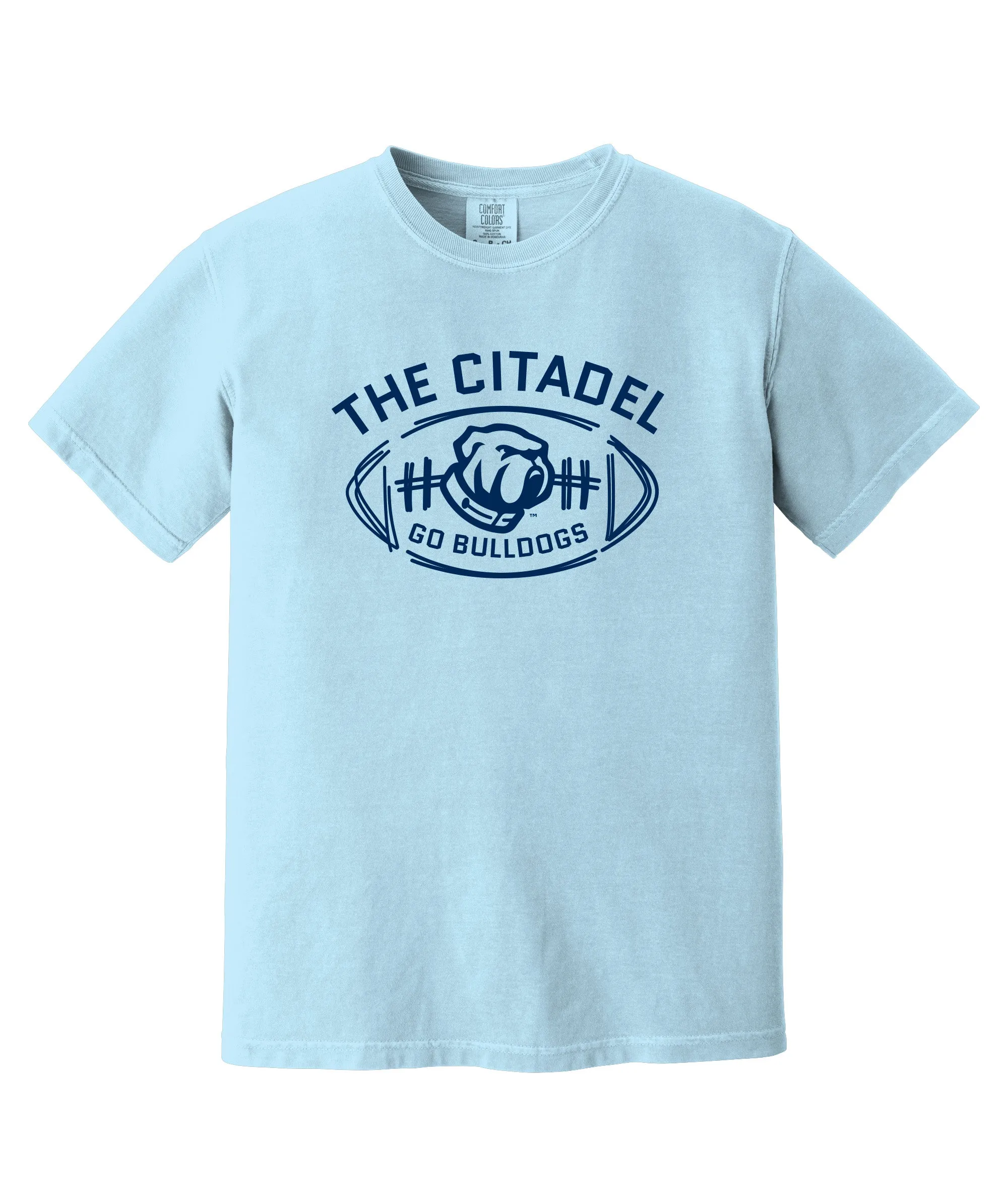 The Citadel Bulldog, Football,  Comfort Colors ® Heavyweight Ring Spun T-Shirt