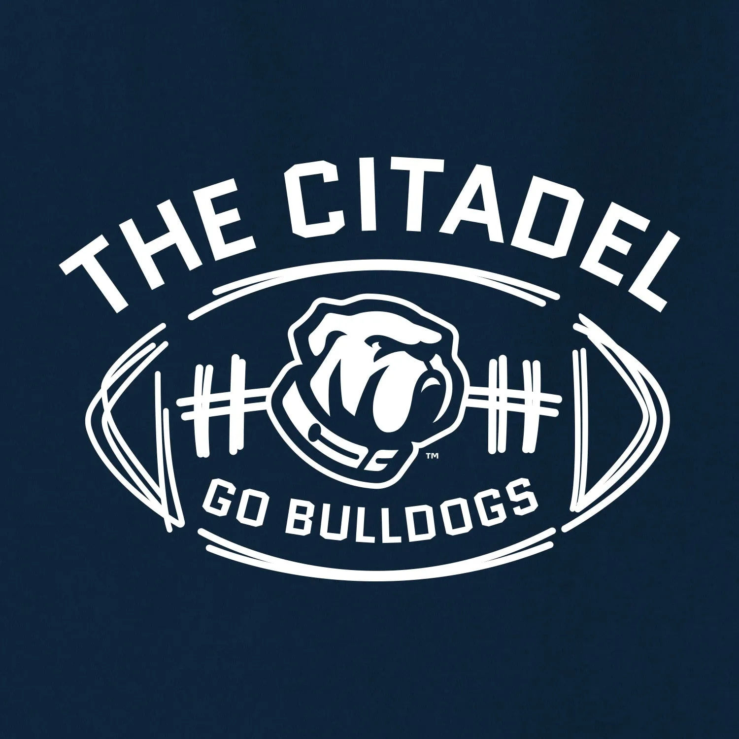 The Citadel Bulldog, Football,  Comfort Colors ® Heavyweight Ring Spun T-Shirt