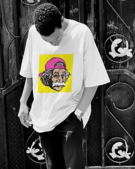 White Oversized (Printed) Men's T-shirt