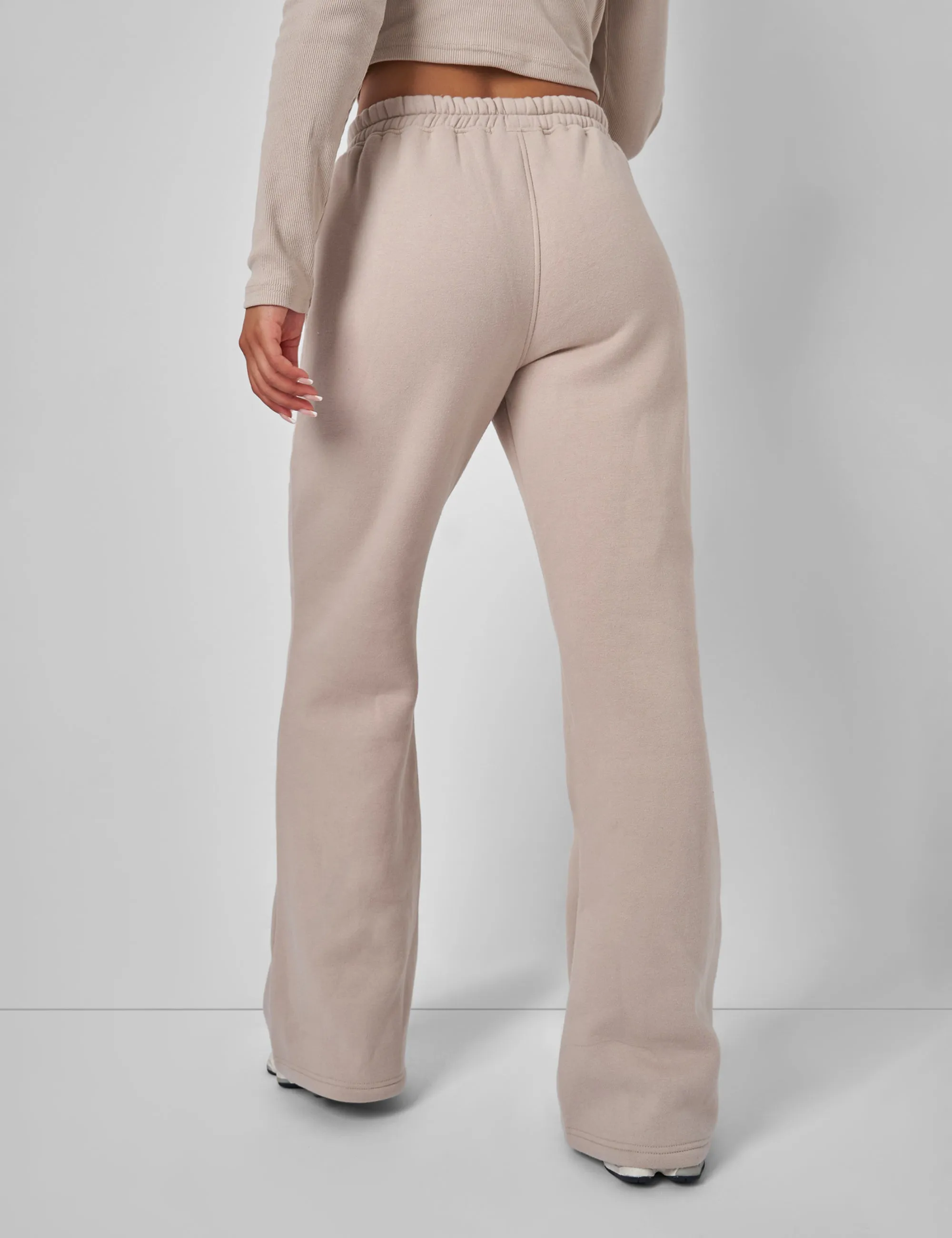 Wide Leg Sweat Pants Stone